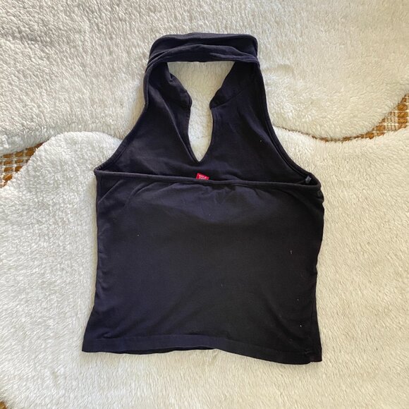 Gloria Vanderbilt Vintage Y2K V-Neck Collared Sleeveless Top – Black, Petite Sma - Picture 8 of 12